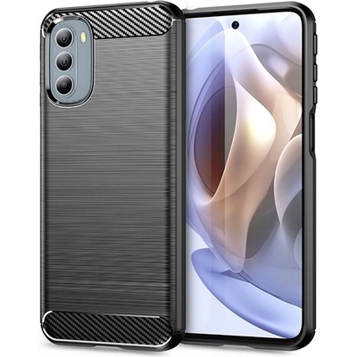 Gigapack Motorola Moto G41 GIGAPACK Силиконов протектор за телефон, удароустойчив, карбонова шарка, черен GP-116006 (GP-116006)
