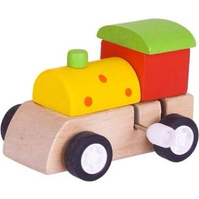 Bigjigs Toys - Дървен локомотив с механизъм