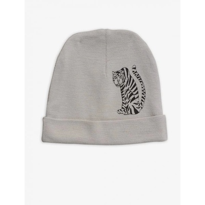 Mini Rodini Sivá vlnená čiapka z merina