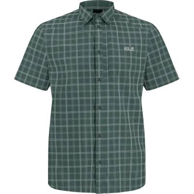 Jack Wolfskin Мъжка риза с копчета Jack Wolfskin Norbo S/S Shirt - Check Sago Palm - размер XXL (033-3068-0415)