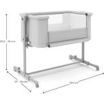 KinderKraft NESTEE GROW 2 бебешка кошара LIGHT GREY (KLNEEGR2LGR0000) - xmall