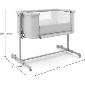 KinderKraft NESTEE GROW 2 бебешка кошара LIGHT GREY (KLNEEGR2LGR0000) - xmall