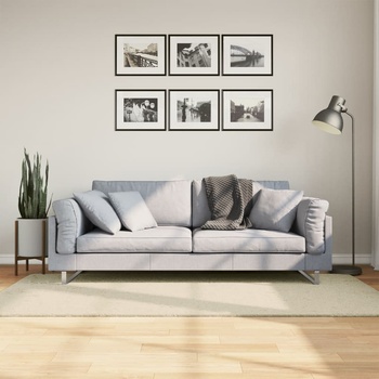vidaXL Килим HUARTE с къс косъм, мек и миещ се, кремав, 100x200 см (375036)