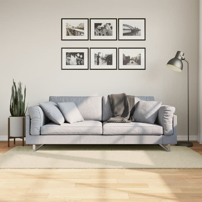 vidaXL Килим HUARTE с къс косъм, мек и миещ се, кремав, 100x200 см (375036)