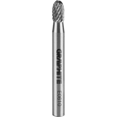 Graphite HM kovová čelná fréza, typ E (oválna), 6 x 10 mm, stopka 6 x 45 mm 55H363