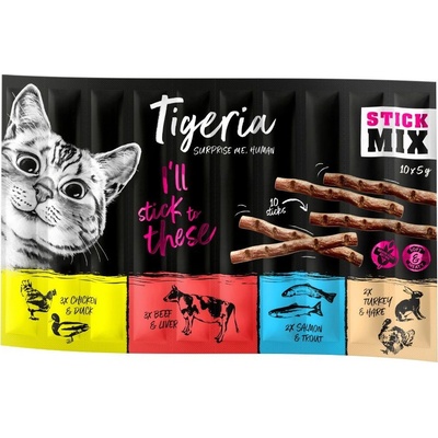 Tigeria Sticks Mix 4 druhy 10 x 5 g