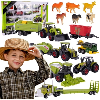 Majlo Toys Souprava 2 traktorů a kombajnu s příslušenstvím Farmer Set