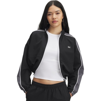 Under Armour Women's Rival Woven 1/4 Zip Fleece - Black