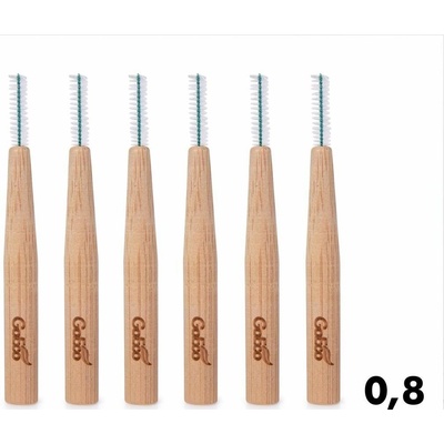 GoEco® BAMBOO | mezizubní kartáčky 0,8 mm | 6 ks | z bambusu