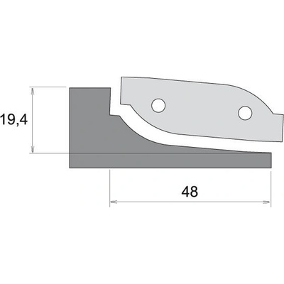 VBD 48,3x16,0x2,0 - pro frézu na výplně F631-16030 profil C