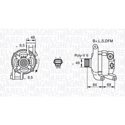 Alternátor MAGNETI MARELLI 063377417010