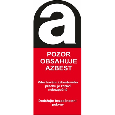 Pozor obsahuje azbest samolepící vinylová fólie 50 x 120 mm – Zboží Dáma