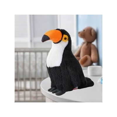 LEAN Toys Plush Toucan Bird Plush Toy Mascot Cuddly Toy White 35cm