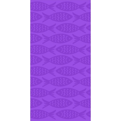 B.E.S. fialová bavlnená plážová osuška 70 x 140 cm Fishes