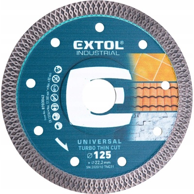 Řezný kotouč Extol 125 mm 22,2 mm na betonu a keramiku