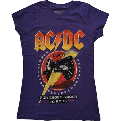AC/DC tričko For Those About To Rock '81 Fialová