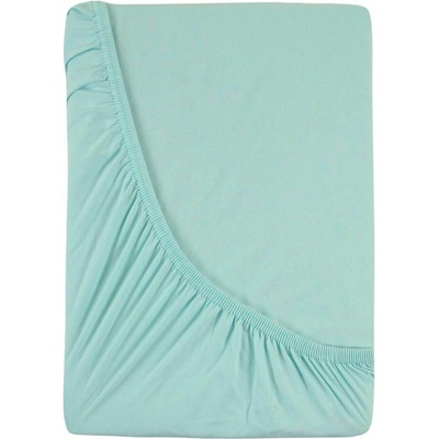 Kvalitex Luxusné bavlnené jersey prestieradlo s lycrou mentolové 90x200