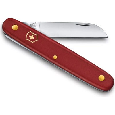 Victorinox 3.9450.B1 záhradnícky pre ľavákov, 100 mm nylonová rukoväť, 55 mm rovná čepeľ, Blister, červený