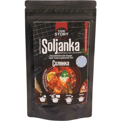 Food Story Soljanka tradičná východoeurópska mäsová polievka klobásou a kyslými uhorkami 100 g