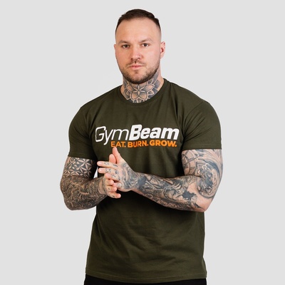 GymBeam Тениска Grow Military Green L