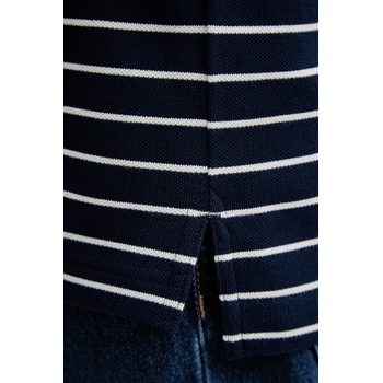 Tommy Hilfiger тениска с яка мъжка от памук с еластан (MW0MW17770.)