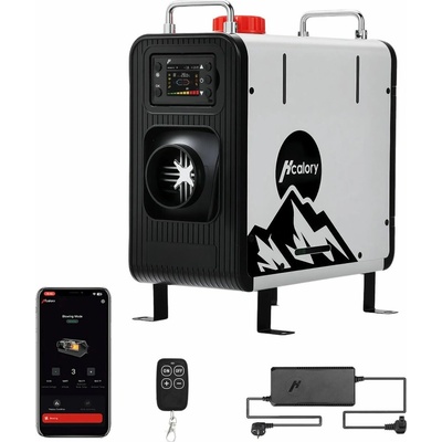 Hcalory HBS2 – nezávislé 8kW dieselové topení, 12V/24V/220V, nádrž 3,5L, APP HBS2