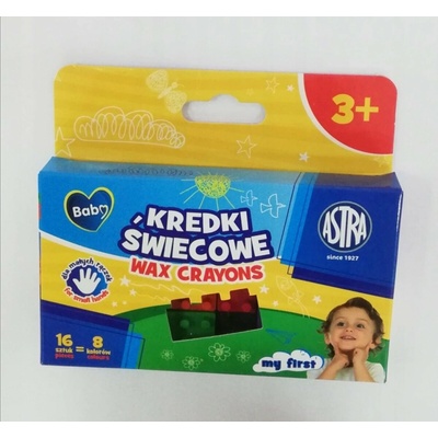 ASTRA BABY Voskovky 16ks, 8 farieb