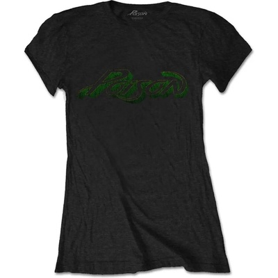 Poison Vintage Logo Black M Дамски Риза (POISTS01LB02)
