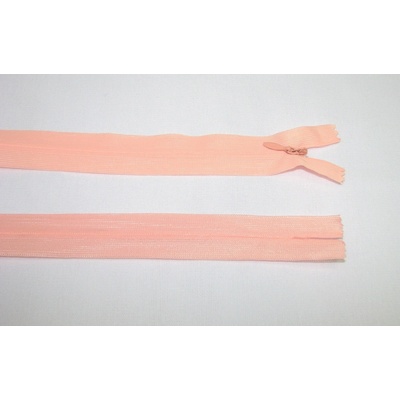 Zips krytý 3mm marhuľová nedeliteľný 50cm dederon