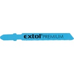 Extol Острие за декопиране на метал, 5 бр. , челюсти Bosch, HSS; 51x8x1, 5mm, разстояние между зъбите 1, 2mm, мартеница, гофрирани зъби, прав срез, стоманена плоча