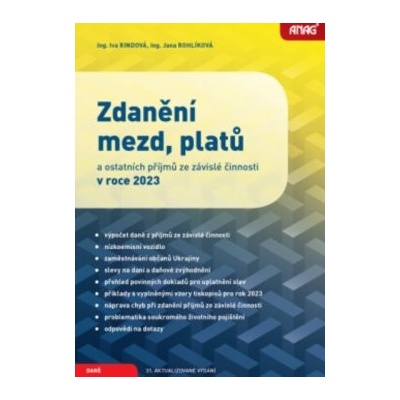 Zdanění mezd, platů a ostatních příjmů ze závislé činnosti v roce 2023