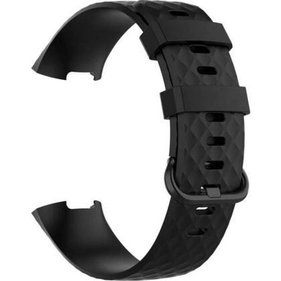 ESES Silikonový řemínek černý ve velikosti L pro Fitbit Charge 3 1530001074
