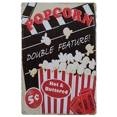 Ceduľa Popcorn - Hot Buttered