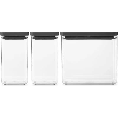 Brabantia Tasty+ sada úložných nádob průhledná-černá 230707