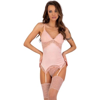 LivCo Corsetti Fashion Дамски комплект от три части в цвят пудра Persinne LA-Persinne Peach LC 90635 - Пудра, размер S/M