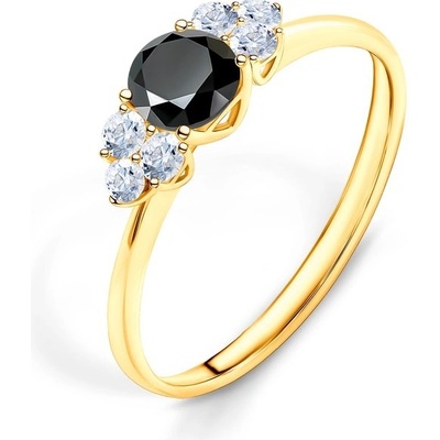 Savicki Zásnubný prsteň Fairytale žlté zlato čierny diamant PI Z FAIR72 CZD 2