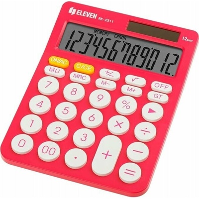 Eleven Růžová kancelářská s kulatými bílými tlačítky, RK2311PK