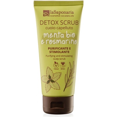 laSaponaria Detoxikační peeling na pokožku hlavy s mátou a rozmarýnem 100 ml