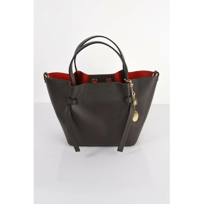 Peca Del Sol luxusní HNĚDÁ MINI TOTE BAG kabelka kožená