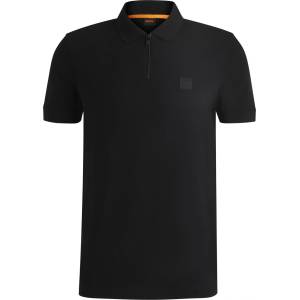 Boss Блуза с яка Boss Mens BOSS ORANGE Short Sleeve Quarter Zip Polo Top - Black 001