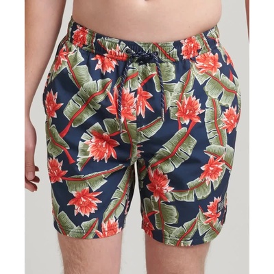 Superdry Бански гащета Superdry Vintage Hawaiian swimming shorts - Blue (Banana Leaf Navy)