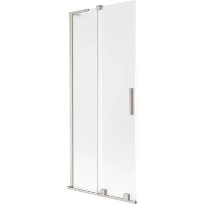 Mexen Velar L параван за вана с 2 крила, плъзгащ се 80 x 150 cm, матиран, четкан никел - 896-080-003-31-97 (896-080-003-31-97)