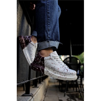 Chekich Унисекс обувки с връзки CH254 - Бели с Лилав #359818 (359818_Бяло)