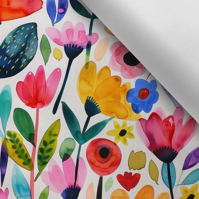 Takoy Látka s potiskem nepromokavý polyester TD/NS pestré květiny Luana