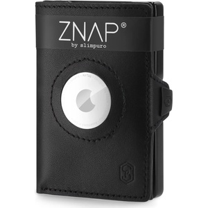 Slimpuro ZNAP Airtag портфейл за 8 карти с отделение за монети 8, 9 x 1, 5 x 6, 3 см (ШxВxД) с RFID защита (ZNAPAirBlack8) (ZNAPAirBlack8) - electronic-star
