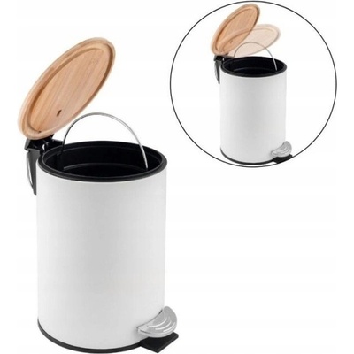 Yoka Home Koupelnový koš kovový 3 l bílý
