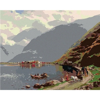 zuty Malování Podle Čísel Pohled Na Lardalsoyri Themistokles Von Eckenbrecher 80 x 100 Cm Plát