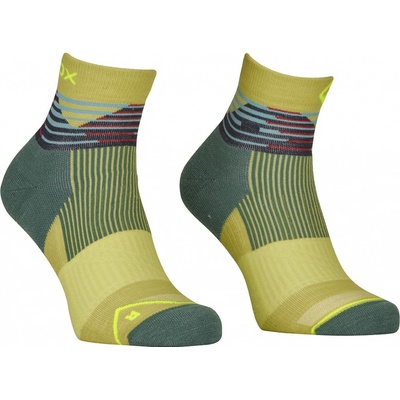 Ortovox pánske ponožky All Mountain Quarter Socks M žltá/zelená
