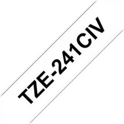 Brother TZe-241CIV bílá černá 18 mm laminovaná TZE241CIV