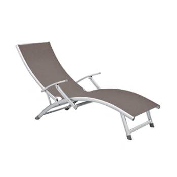 Horecano Hg-Алуминиев шезлонг с подл. 40549Тl-А-2 taupe(211196)ШИРОК (0195138)